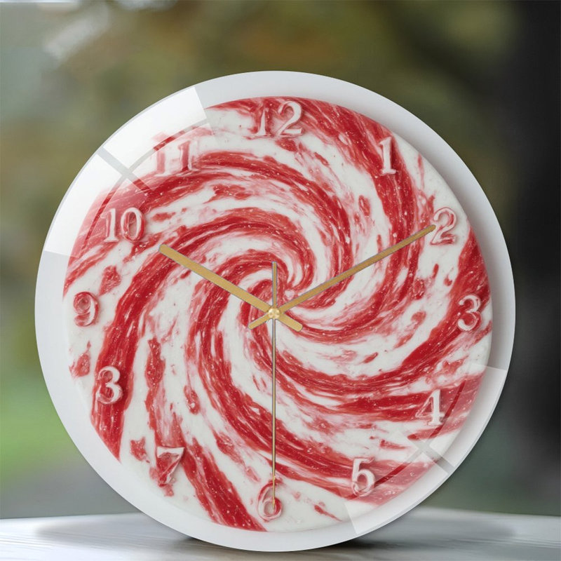 Sd1009_00016_ Art - Horloge murale moderne en verre 12 po
