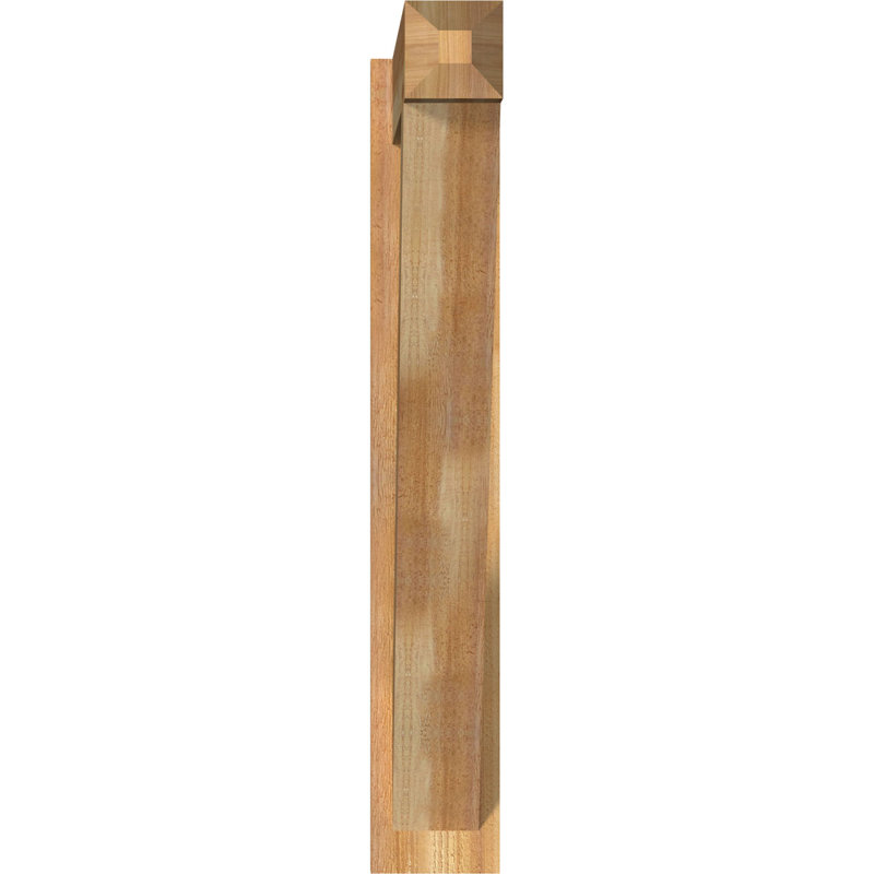 Artisan traditionnel en bois rustique, Cèdre rouge de l'Ouest de 6 po (sciage brut), P 34 po x H 38 po