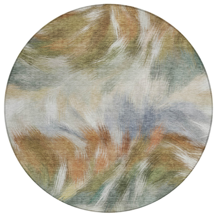 Machine Washable Indoor/Outdoor Xhevrie Beige Rug