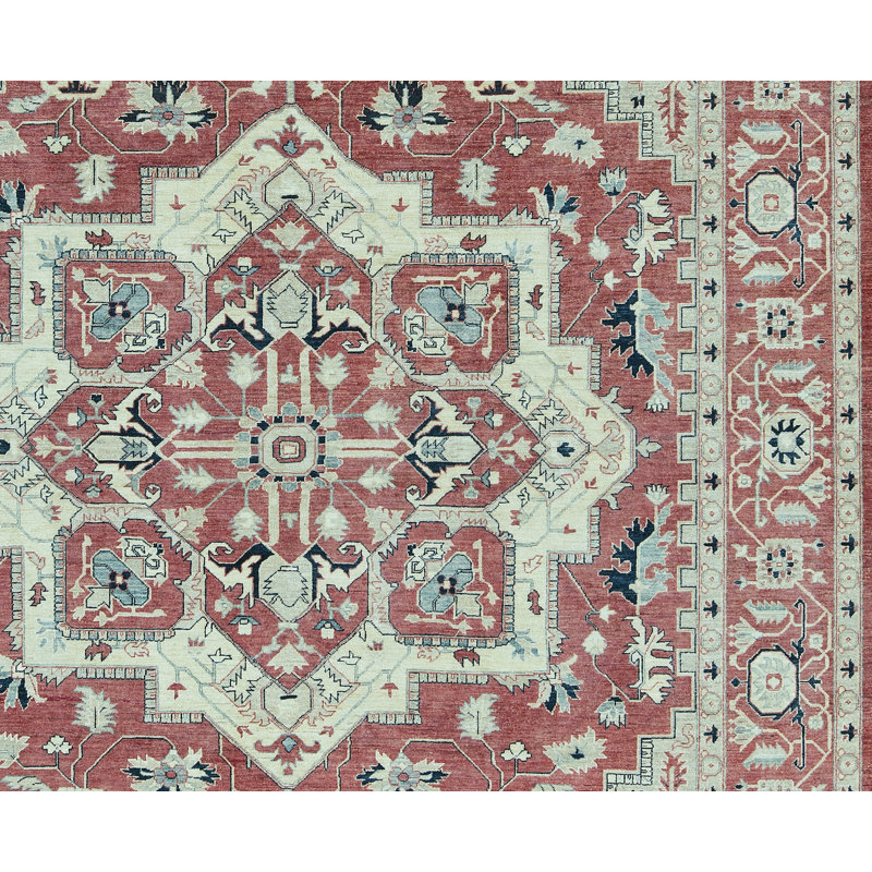 Tapis rouge noué à la main de haute qualité