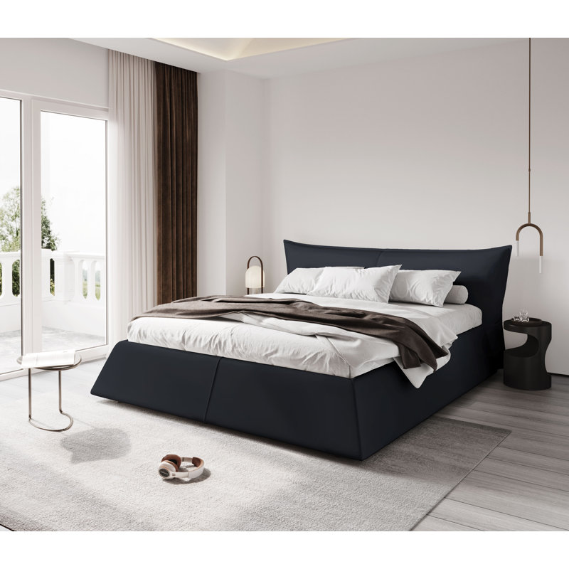 Lit-bateau tapissier Mahib, Noir