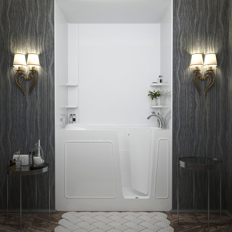 Baignoire de 54 po x 30 po Buena Vista, Blanc, Droite