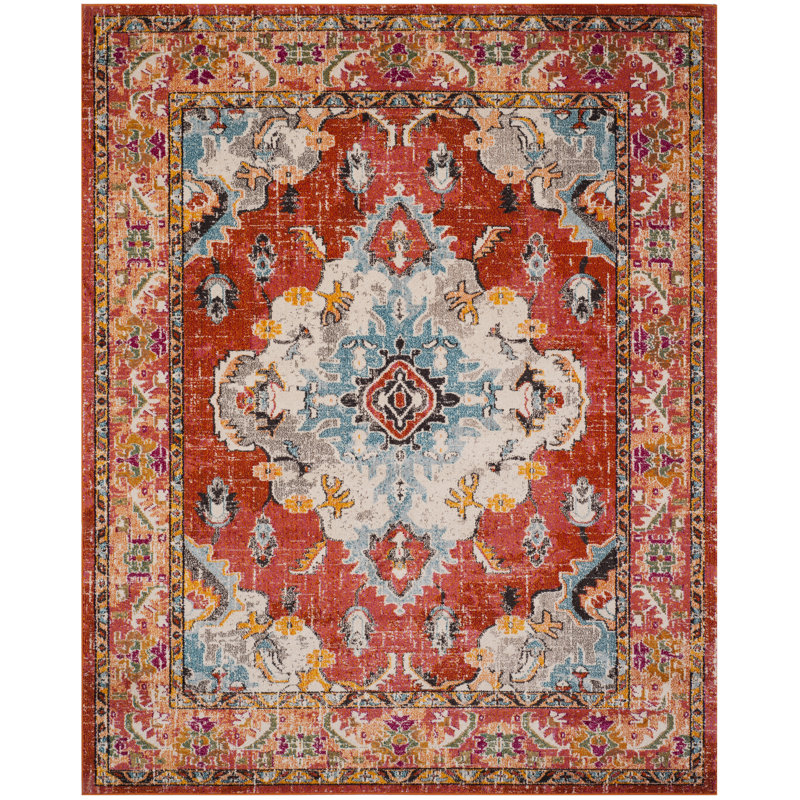 Almyra Oriental Area Rug, Rectangle 11' x 15', Orange