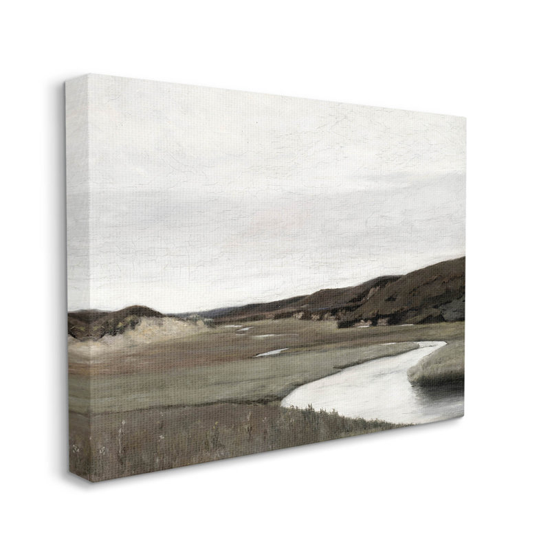 «Modern Stream», art mural classique sur toile,, L 20 po x H 16 po