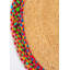 Round Striped Hand Braided 90cm X 90cm Area Rug