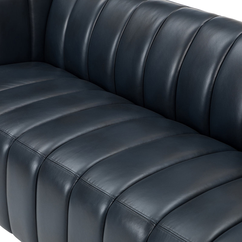 Modern Sofa Ulysses 83" Genuine Leather Sofa