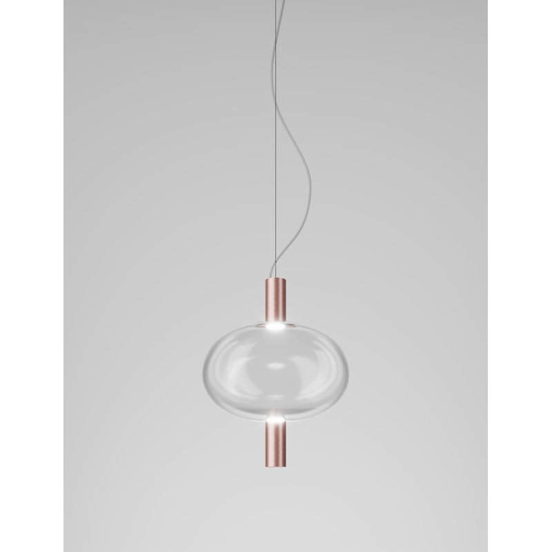 Riflesso 1 - Light Pendant, Matte Copper, Crystal Transparent