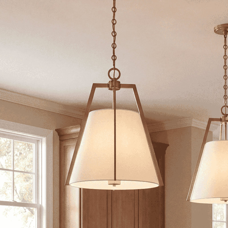 Luminaire suspendu en laiton 3 lumières Joy, Laiton