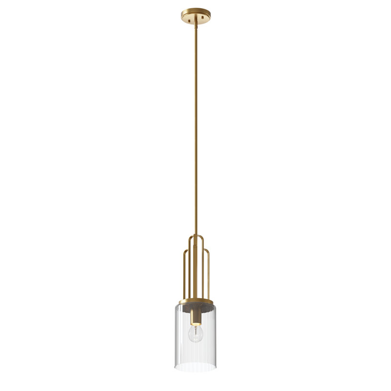 Mini-luminaire suspendu 1 litre Andrekia, Laiton naturel brossé