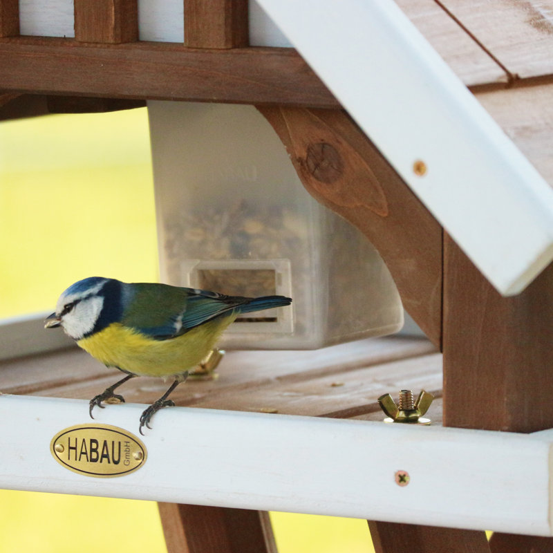 Wood Freestanding Decorative Bird Feeder