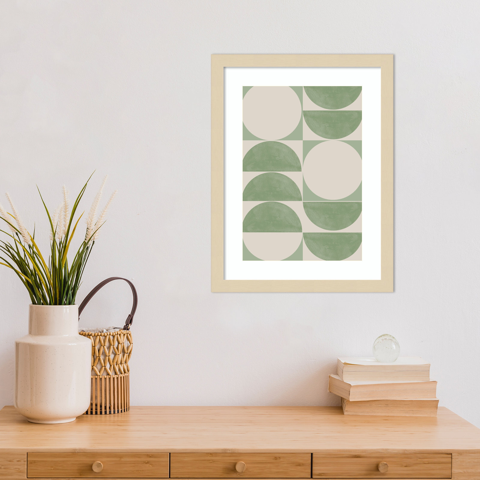 Mid Century Modern 01 Print, Brown, 17" H x 13" W