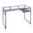 Glass Top & Blue Finish Writing Desk-1181381019