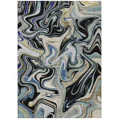 Machine Washable Indoor/Outdoor Jourdan ACN2395 Abstract Rug