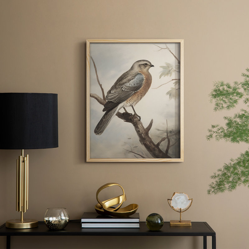 Vintage Animal Print VI Framed Print - Solid Wood, Natural, 21" H x 17" W