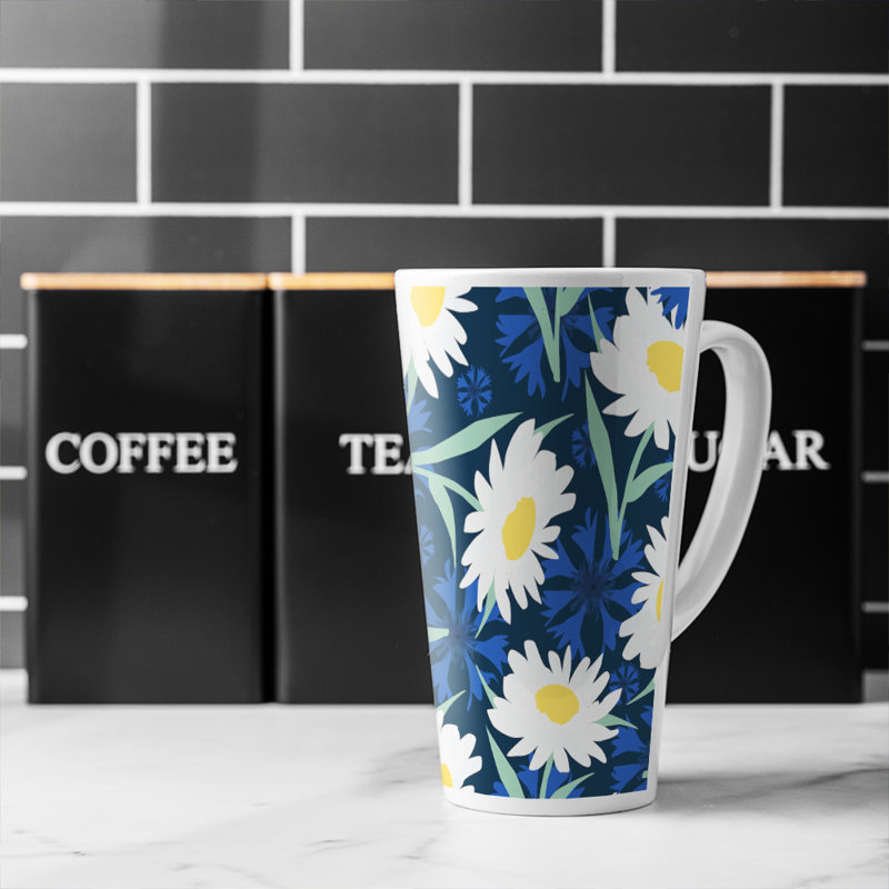 Daisies On Latte Mug