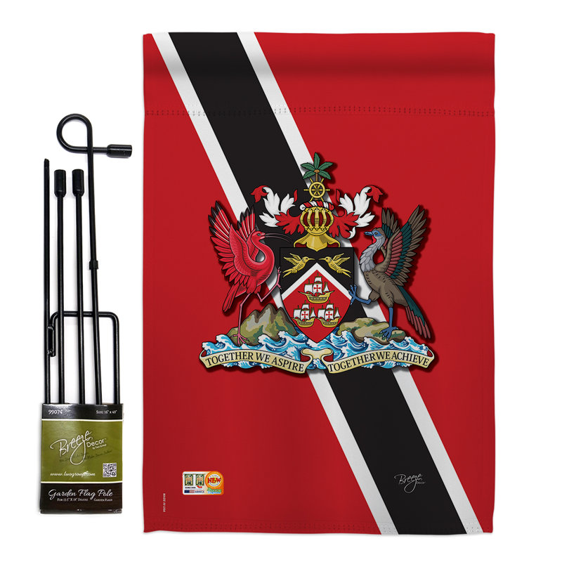 Ensemble de 2 faces 1 pi 7 po x 1 pi 1 po en polyester 2 côtés trinidad-tobago
