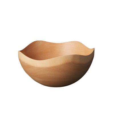 Kiln Mango Wood Wave Edge Bowl, Large
