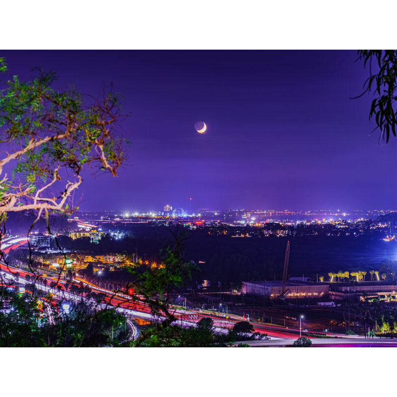 Lunar Eclipse In University Heights | San Diego, California Print by Brian Mc Clean, Wrapped Canvas, 24" H x 32" W