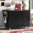54.5" Farmhouse Kitchen Island with Power Outlet, Kitchen Storage Island  with Internal Storage Rack, Drop Leaf, Spice Rack, Rolling Kitchen Cart on Wheels, for Home, Kitchen and Dining Room-717758383-717758385