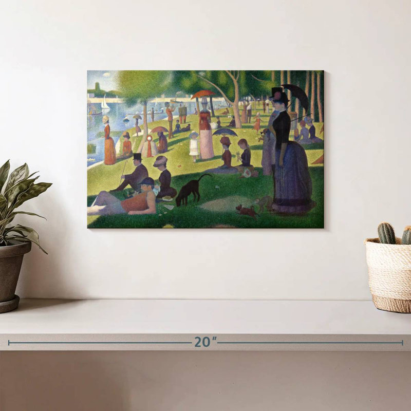 Leisha un dimanche sur la Grande Jatte, H 8 po x l 12 po