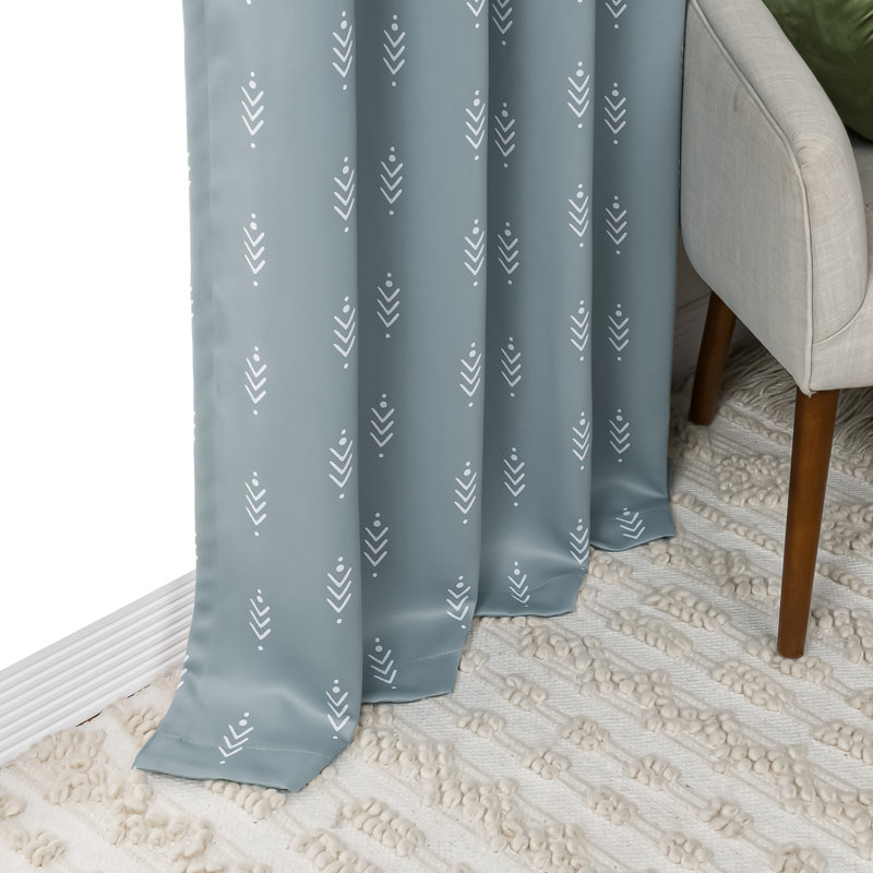 Yountville Thermal Room Darkening Curtain Panels, 52" W x 96" L, Sage