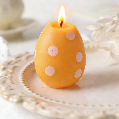 Easter Polka Dots Scented Egg Shaped Candle Gift Decorative Item