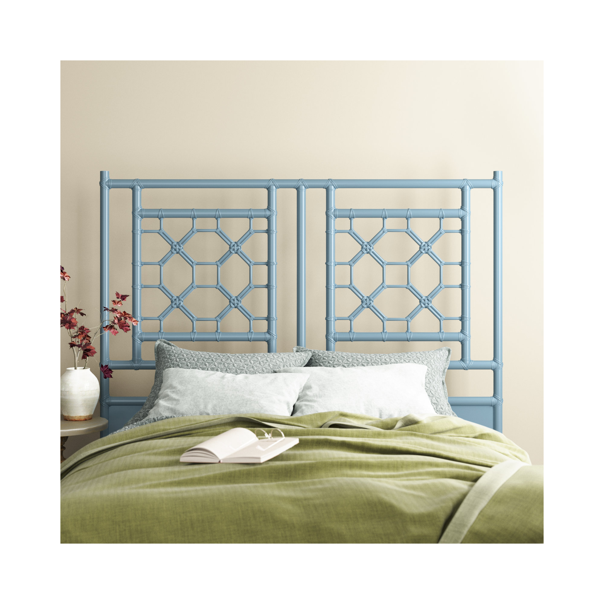 Arche Headboard, Blue, Queen