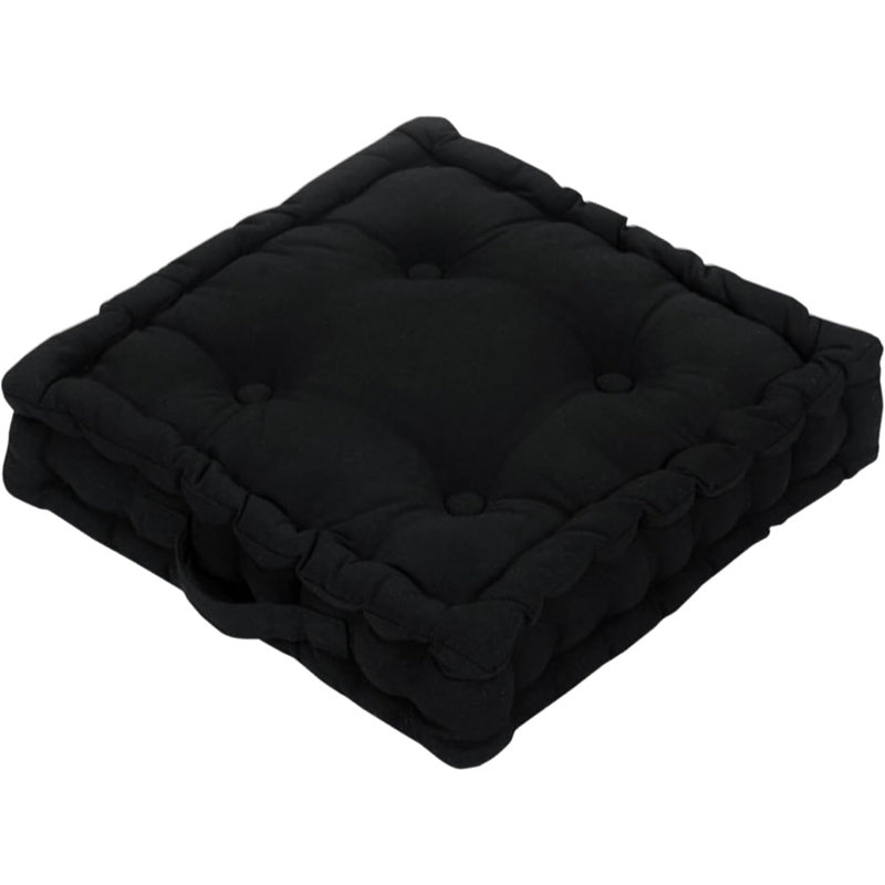 Samyo 45x45+10cm Box Cushion Seat Cushion, Black