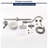 Shower With Rain Showerhead And 5 Handheld Shower, Rust-, Brushed Nickel Faucet 5 Spray Settings Hand Wall Mount Design, Stainless Steel,