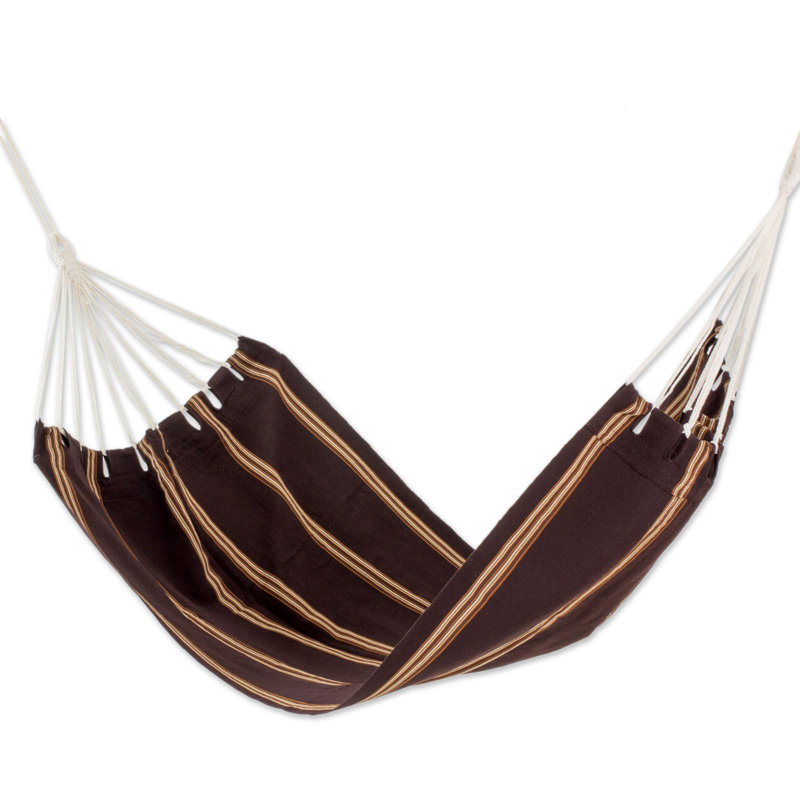 Hamac rigide Rigoberto, H 85 po x l 49 po x P 85po, Espresso / albâtre