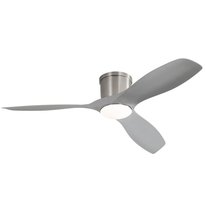 Shandi 52" 3 Blades Modern Intelligence flush mount ceiling fan with LED Lights,Remote Control