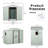 8ft x 4ft Outdoor Metal Storage Shed With window and metal foundation-129037435-129385608