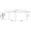 vidaXL Gazebo 210D Oxford with Silver Coating Outdoor Garden Shelter Shade Sun