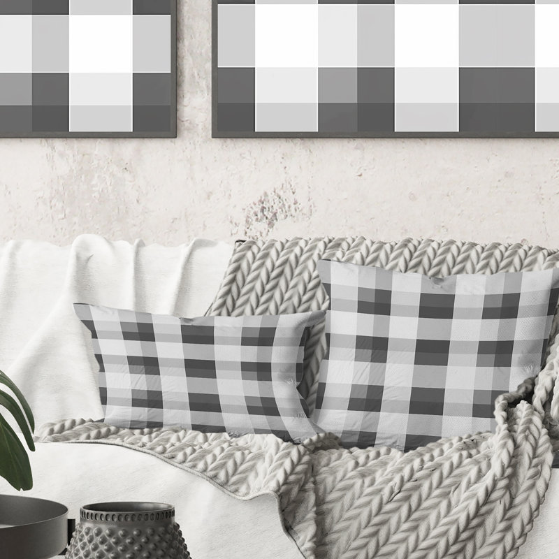 Coussin moderne Modern Gingham Bliss II