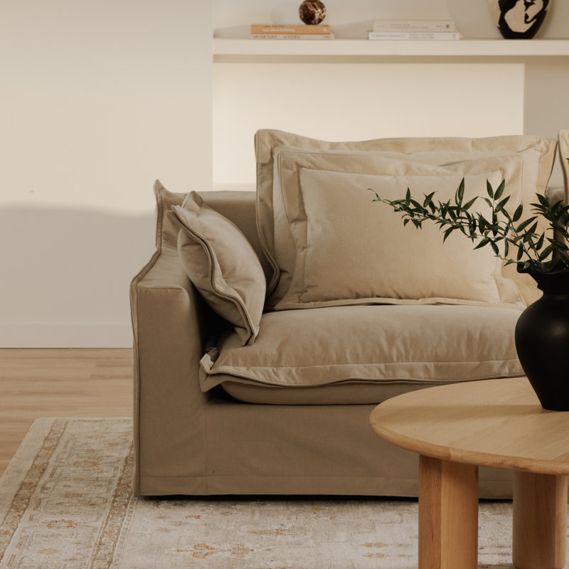 Daylen Upholstered Accent Chair, Sand Livesmart®