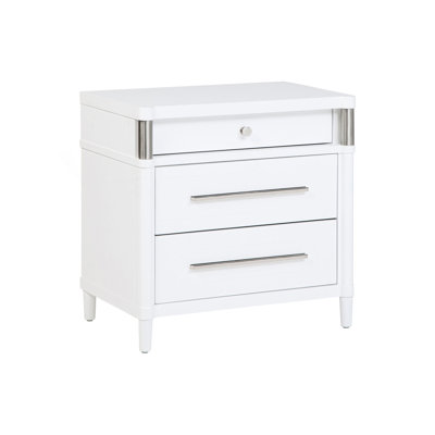 3-Drawer Nightstand With Felt Lined Top Drawer
