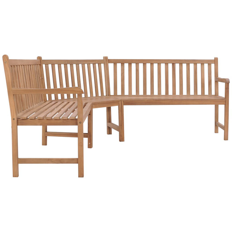 Awarth Solid Wood Teak Outdoor Bench, 185cm W x 90cm H