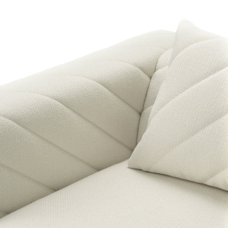 Avellino Club Chair, Reve Cream Polyester Blend