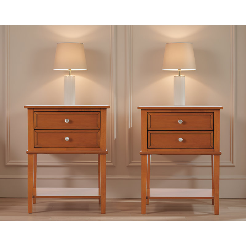 Ensemble de 2 tables de chevet Zeist, Chêne