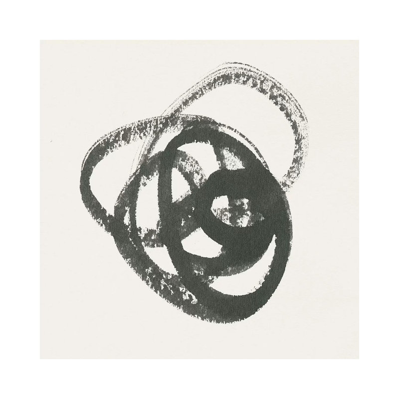 Scribbly Black III by Moira Hershey - Wrapped Canvas Painting, 45.72 cm H x 45.72 cm W x 1.91 cm D