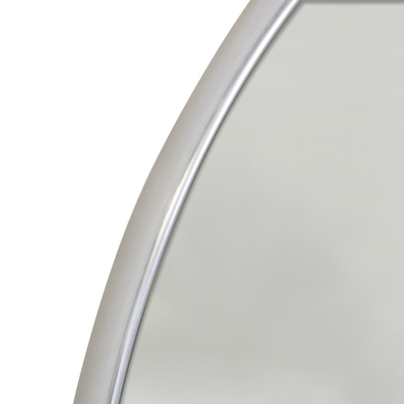 Miroir rond en aluminium, Argent argent