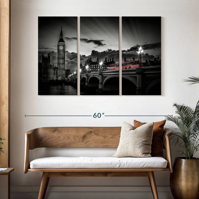 Sireci Westminster Bridge Sunset, 32" H x 50" W