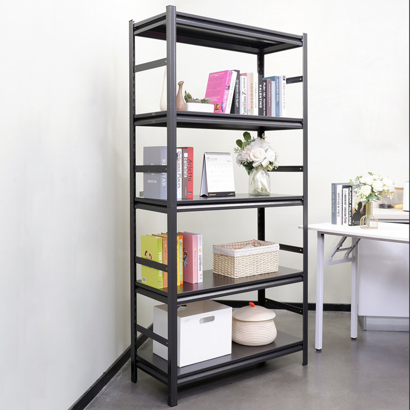 Étagère ajustable en métal robuste - 5 tablettes de rangement, H 63 po x l 31,5 po x P 15,7 po