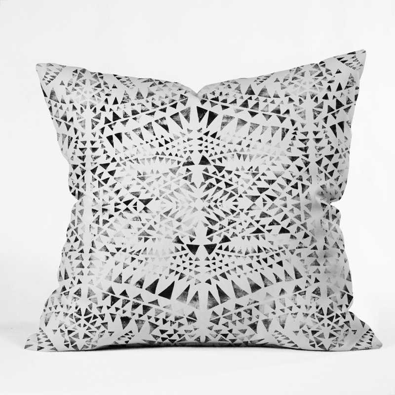 Coussin décoratif intérieur/extérieur triangles schatzi brown tribal, 16 po x 1 po