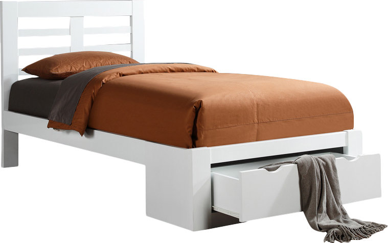 Lara Storage Bed, Single (3'), White
