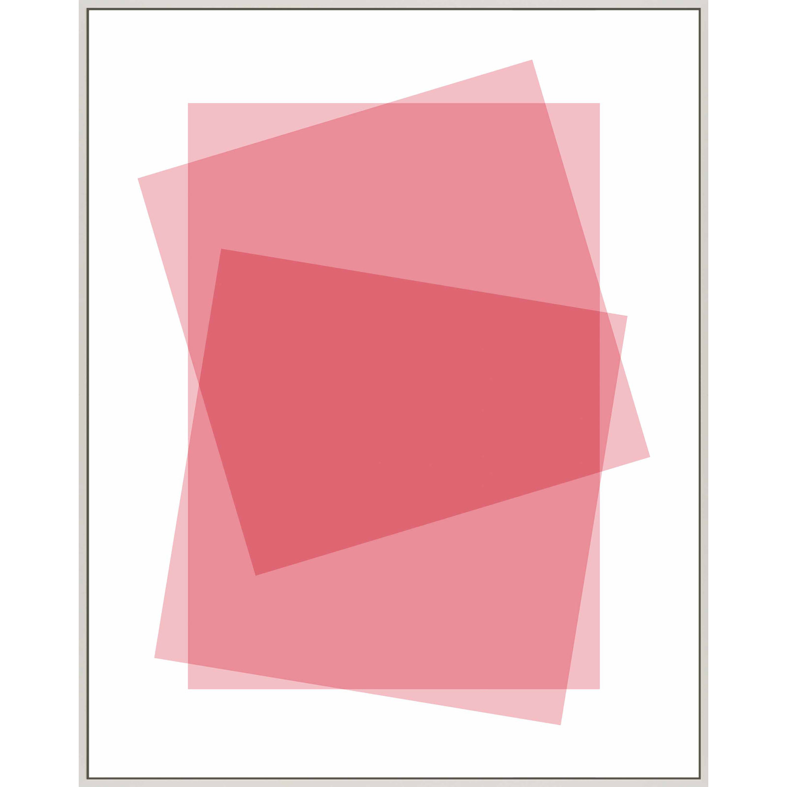 Kami "Pink" Print by Jacques Pilon, White Framed Canvas, 25" H x 20" W