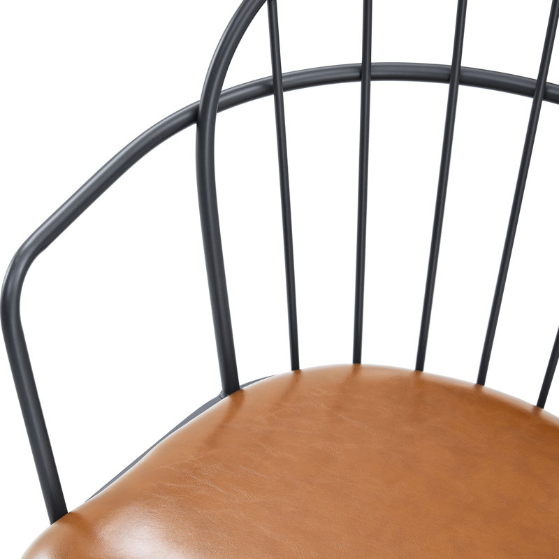 Chaises de salle à manger d'intérieur rembourrées avec pieds 2. Robuste et élégant, l 22,49 po x P 24,86 po, H 32,63 po, base en métal. Attrait durable,