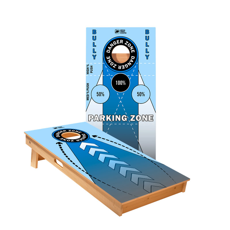 Planches de cornhole bleues