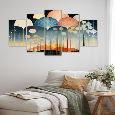 Crowl - Abstract Landscape Wall Art For Living Room 5 Piece