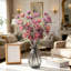 8 pièces de fleurs artificielles artificielles décoratives, 5 fourchettes, décoration de mariage, fleur de rhododendron artificiel (ensemble de 8)-1399889496